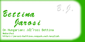 bettina jarosi business card